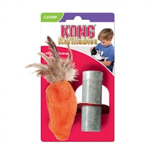 Kong feather top catnip carrot toy