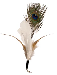 Sweet meows peacock feather teaser clipon