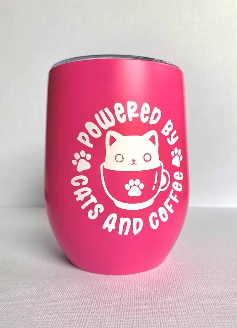 Cat cottage creations travel mug/wine tumbler