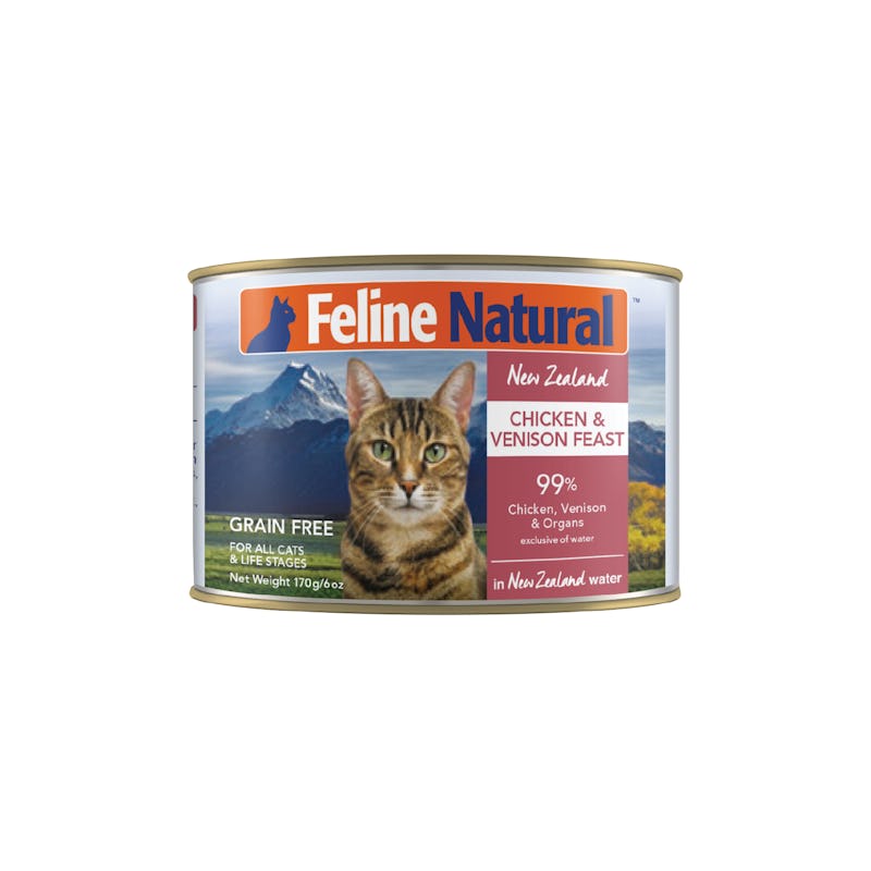 Feline natural chicken & venison feast canned