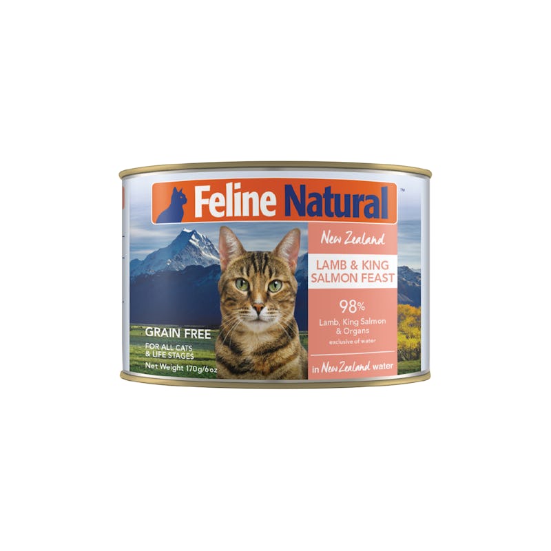 Feline natural lamb & king salmon feast canned