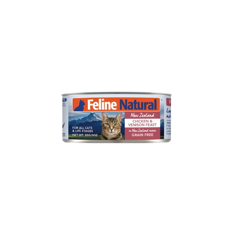 Feline natural chicken & venison feast canned