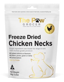 The paw grocer freeze dried chicken necks