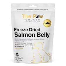 The paw grocer freeze dried salmon belly