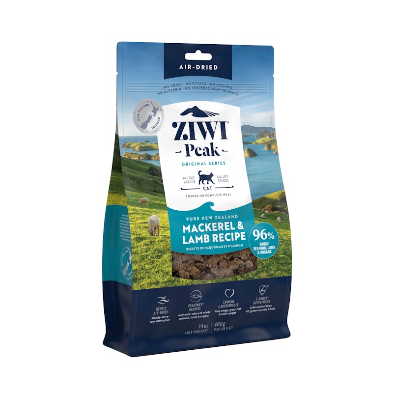 Ziwi peak air dried mackerel and lamb front of pack 400g