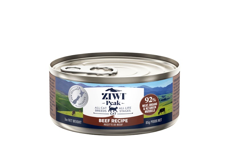 Ziwi peak wet beef recipe for cats 85g front of can