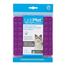 Lickimat mini tuff playdate in the colour purple with the label